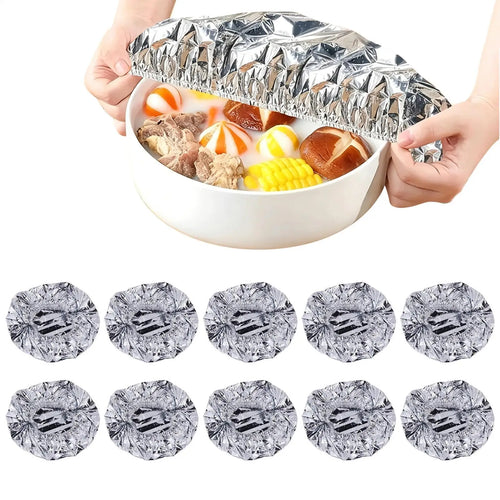 10Pcs Reusable Aluminum Foil Film For Heat Insulation And Heat Preservation Suitable For Oven Takeaway Picnic foil food covers Oasis Select