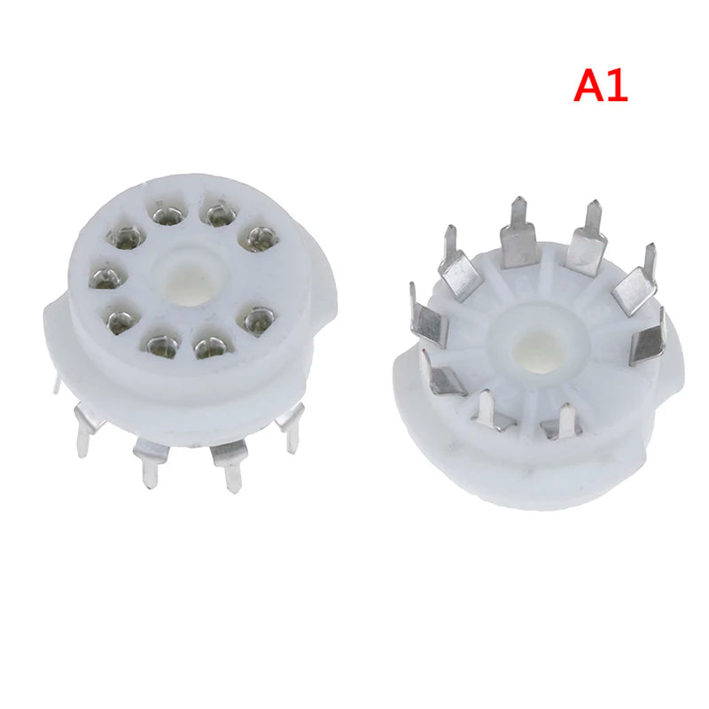Gold-Plated 9-Pin Ceramic Tube Socket for 12AX7 ECC83 EL84