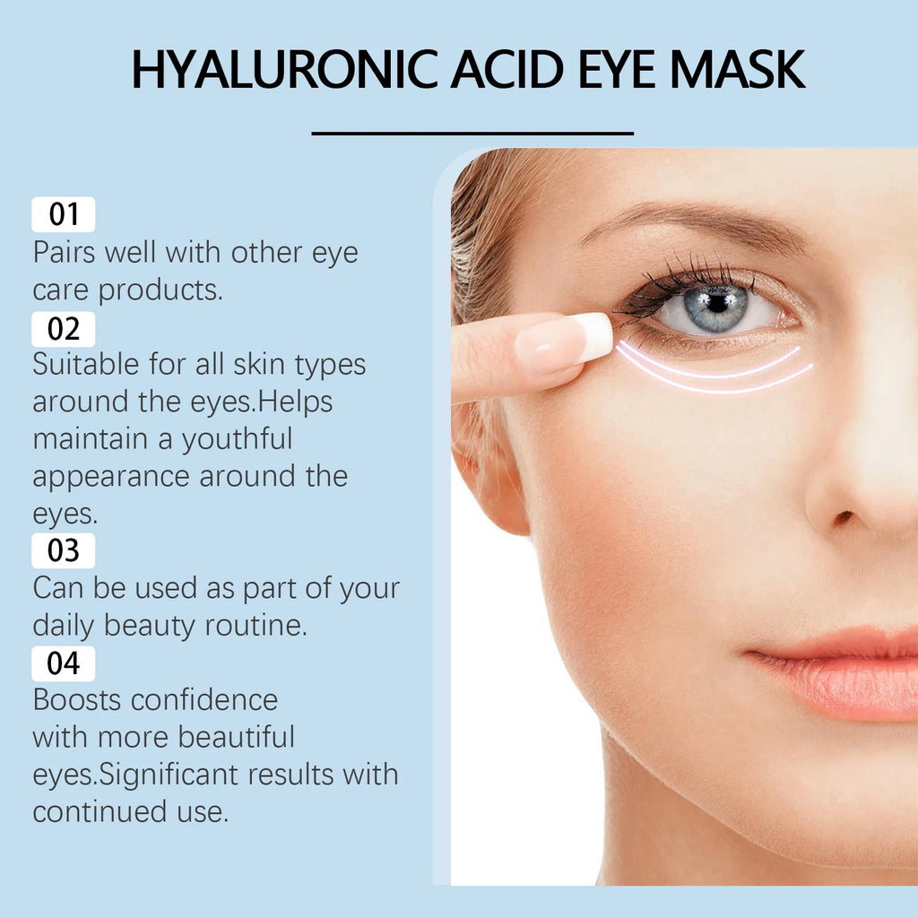 Hyaluronic Acid Eye Mask – Dark Circles, Puffiness & Fine Lines Eye Mask Patches Oasis Select