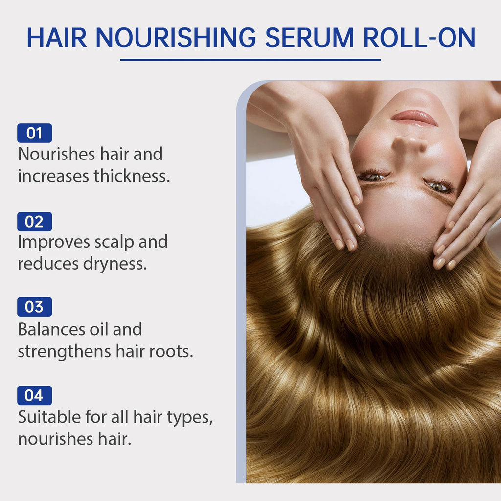Rosemary Hair Nourishing Serum Roll-On Increase Hair Density Activate Hair Follicles Improve Scalp Health Hair Essence Care Oasis Select