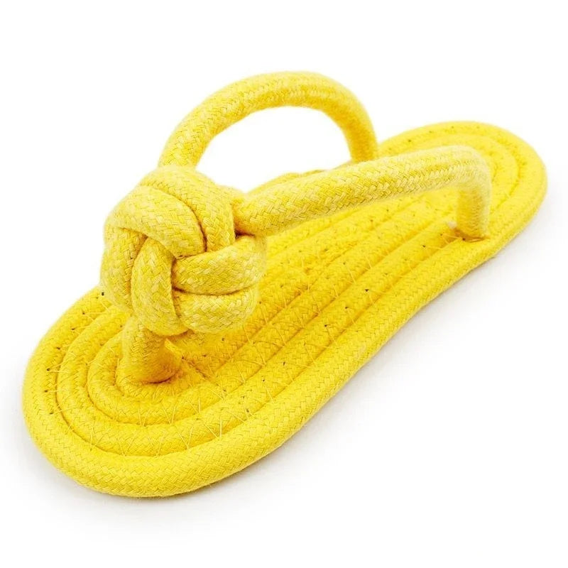 Fun Dog Bite Toy Slipper Strap Toys for Small Large Dog Pets Teeth Training Teeth Grinding Toys Interactive Dog Toys Oasis Select Yellow