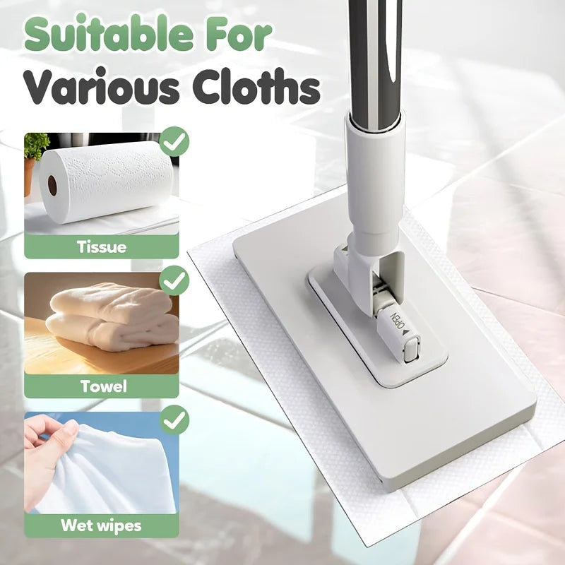11 Piece Automatic Mop System,No Manual Operation Required,One Click Cloth Replacement Function, Including 10 Replacement Cloths Oasis Select
