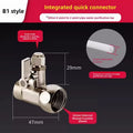 1PC RO Feed Water Adapter 1/2" to 1/4" With Shut-Off Ball Valve Faucet Tap Feed Reverse Osmosis Tee B Cold Hot Water Tube Oasis Select B1