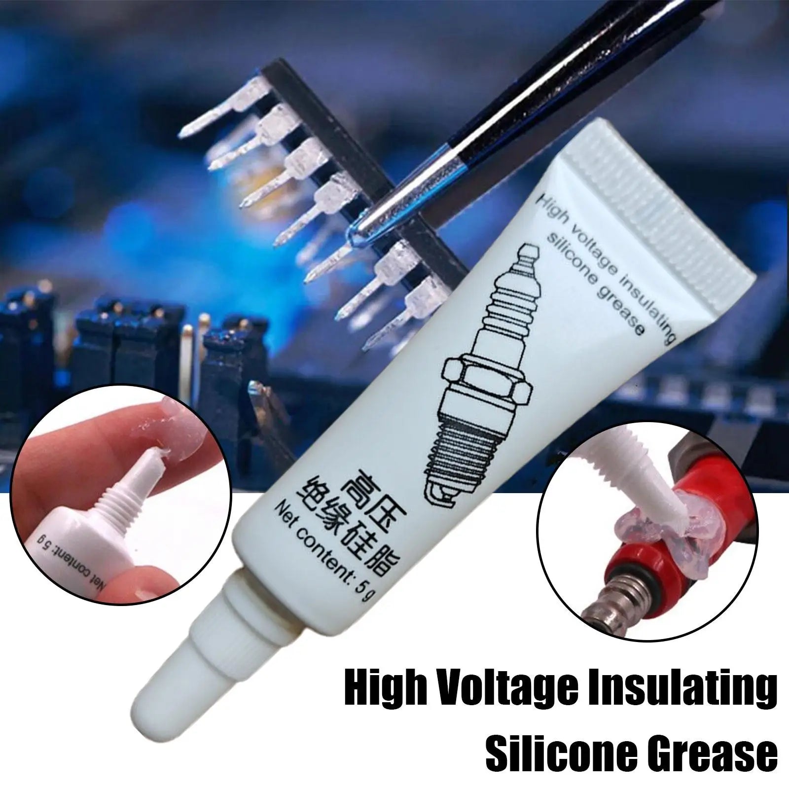 Dielectric Grease Silicone Paste Waterproof Marine Grease Safe High Temp Grease Plumbers Grease Temperature Corrosion Resistance Oasis Select