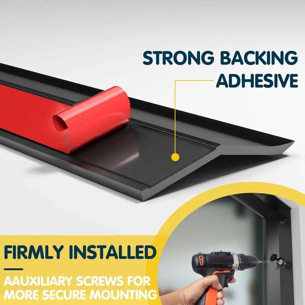 100CM Garage Door Sealing Strip Weatherproof Self Adhesive Top and Sides Seal Heavy Duty Easy Installation Weather Stripping Oasis Select