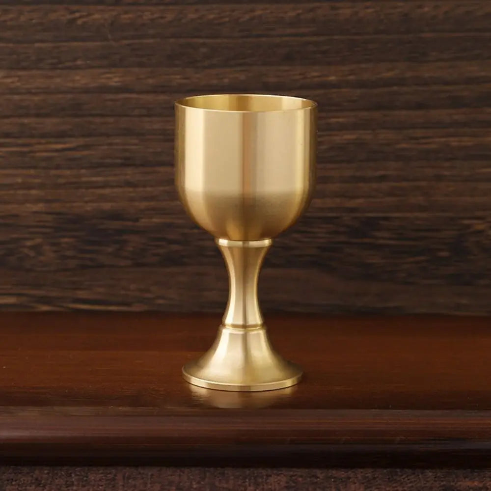 Carved Brass Goblet Chalice – Altar, Ceremony & Home Decor