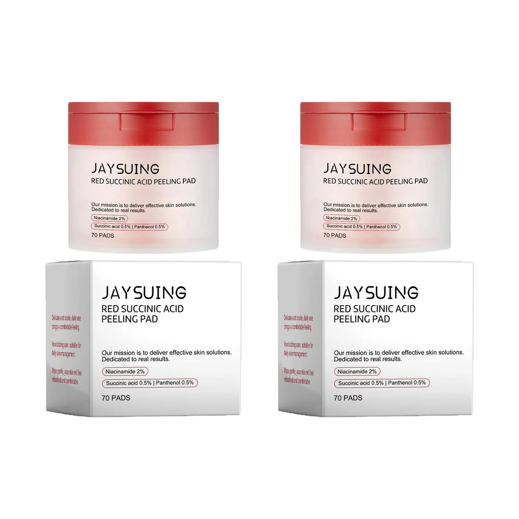 Jaysuing 70pc Succinic Acid Peeling Pads AHA BHA Exfoliant Facial Peeling Pads Oasis Select 140pads Boxed