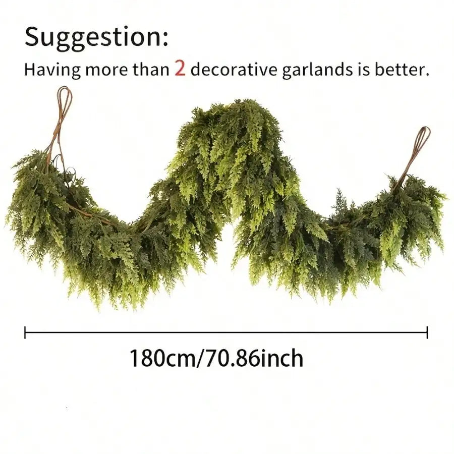 70" Artificial Christmas Garland – Norfolk Pine Cedar, 180cm Christmas Garland Oasis Select