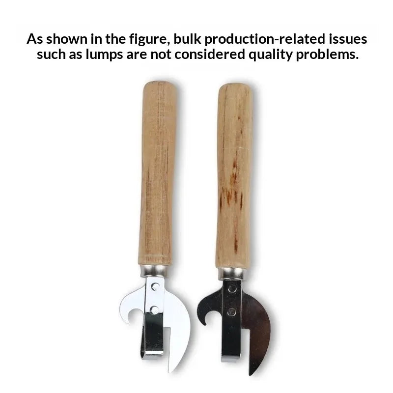 Kitchen Can Opener With Wooden Handle Stainless Steel Bottle Easy Open Tool For Cans Fruit Vegetable Washing Basket Drain Box Oasis Select