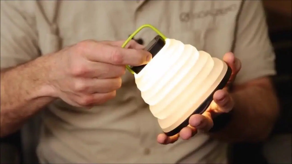 Outdoor Portable USB Charging Folding LED Camping Light, Solar Camping Light, Retractable Hanging Silicone Tent Light Oasis Select