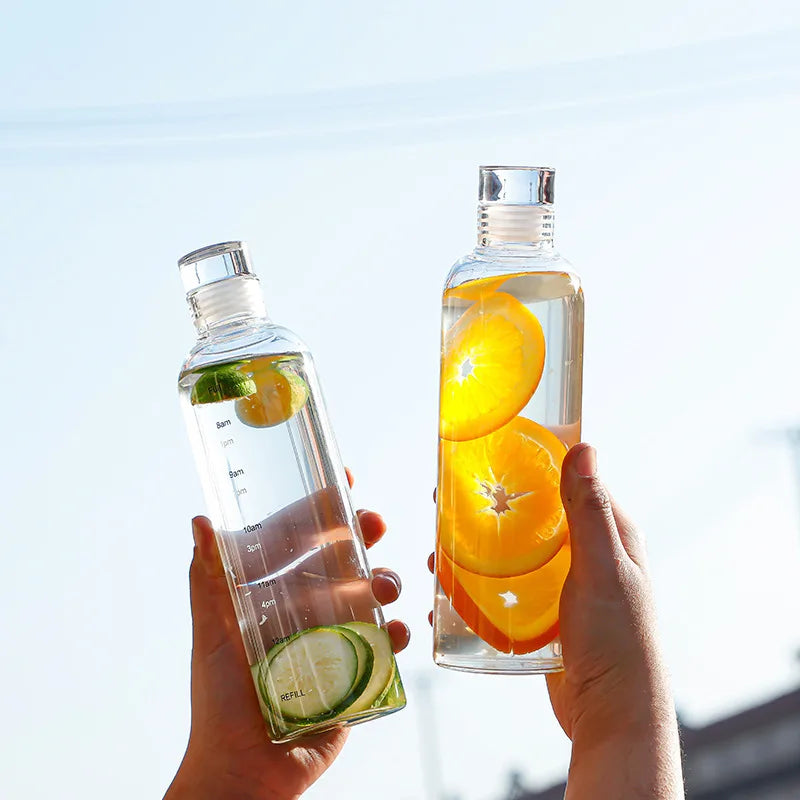 300/500/750/1000ML Glass Water Bottle Multi-function Milk Cup Portable Outdoor Sports Sealed Transparent Container for Traveling Oasis Select