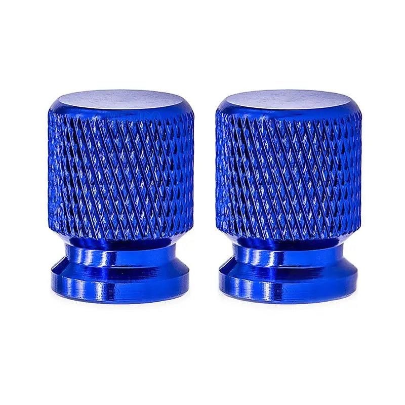 Tire Valve Stem Caps, Anodized Aluminum Wheel Valve Covers Accessories, Universal For Cars, SUVs, Bikes, Trucks And Motorcycles Oasis Select Blue