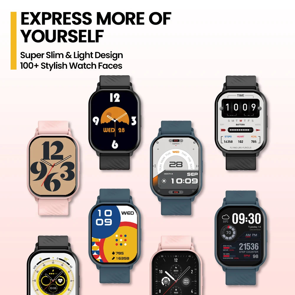 2.03' Smart Watch Men Fitness Tracker Message Push Blue Tooth Call Smartwatch Heart Rate Monitoring Games Sports Voice Assistant Oasis Select