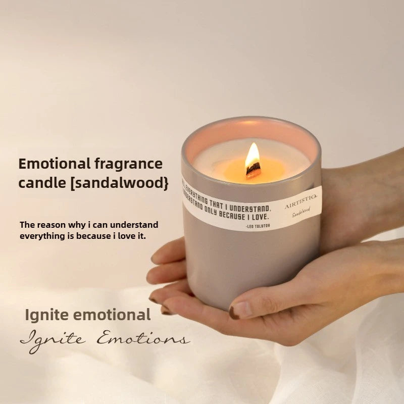 Low-temperature Candles Plant Essential Oil Aromatherapy Candles Simple and Fashionable Home Smokeless Candles Hotel Souvenirs Oasis Select Sandalwood