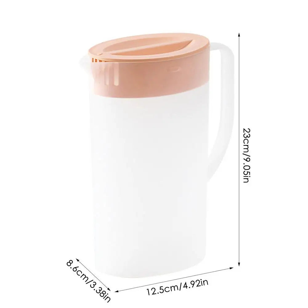 Cold Kettle Large Water Pitcher With Handle And Lid Heat Resisttant Cold Hot Kettle Large-capacity Tea Pitcher Water Juice Jug Oasis Select 1.5L Pinks