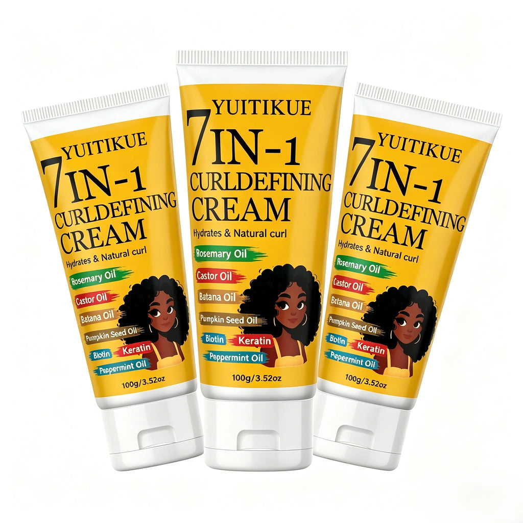 7-in-1 Curl Defining Cream – Batana Oil & Keratin Anti-Frizz