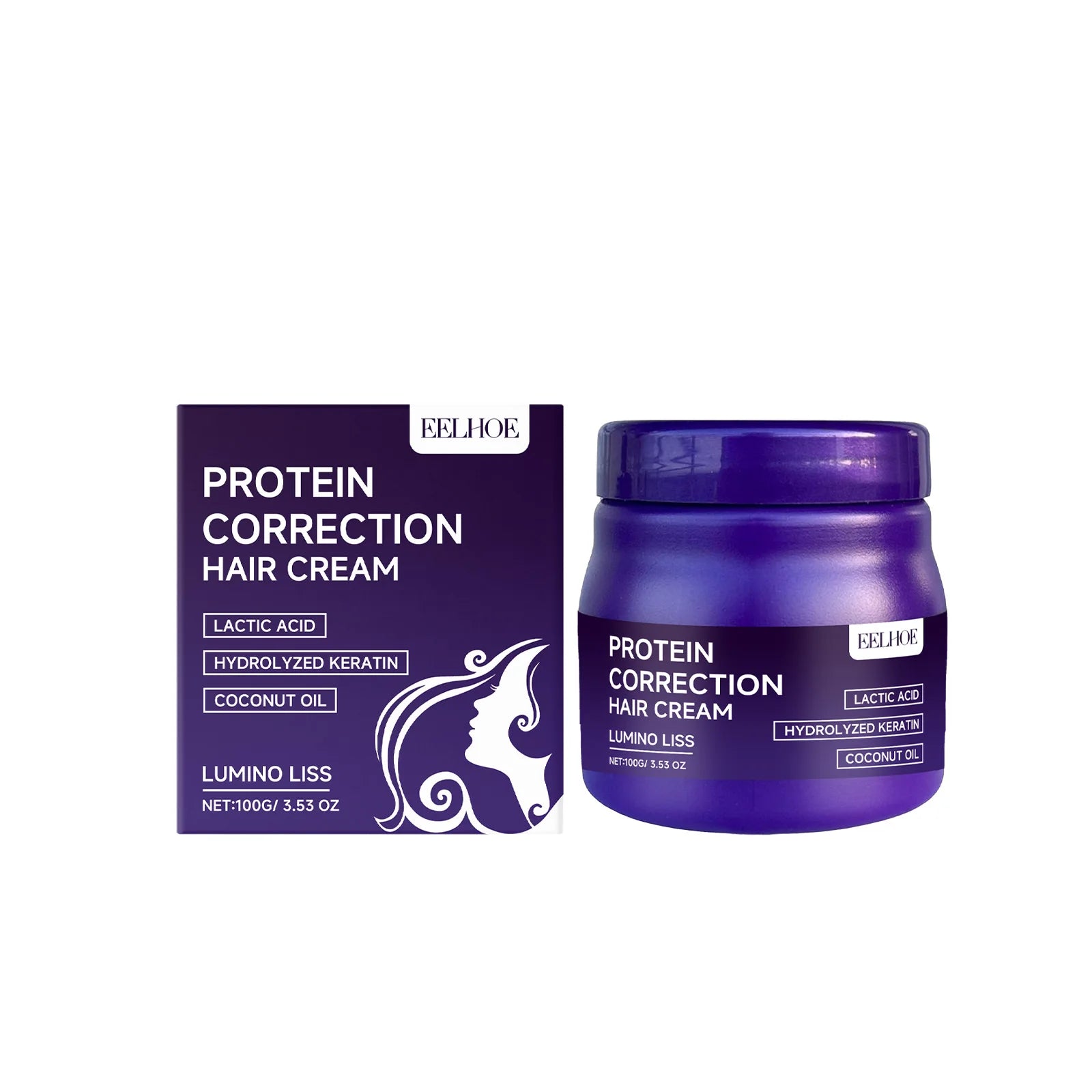 EELHOE Protein Hair Cream – Anti-Frizz Straightening Treatment Hair Straightening Cream Oasis Select