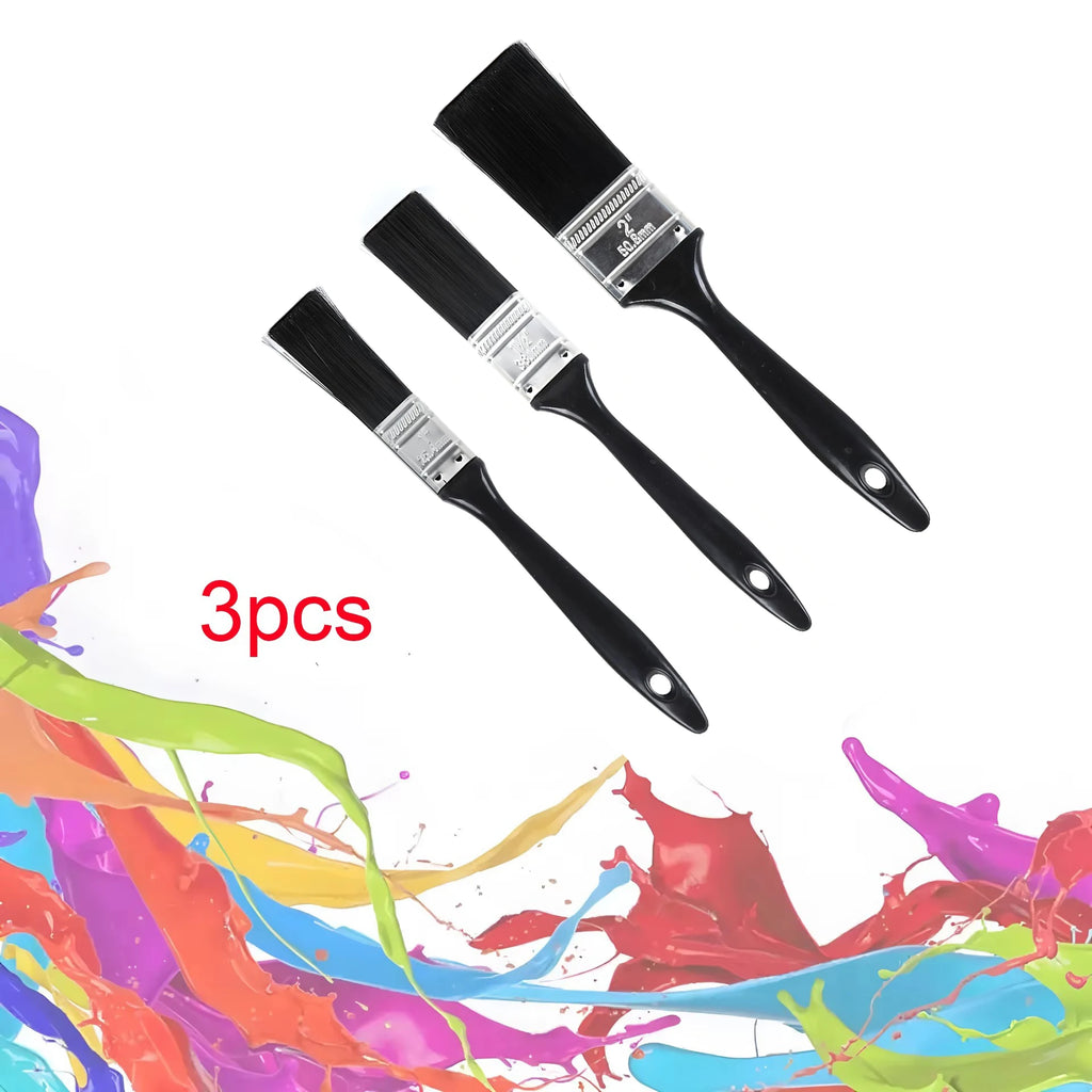 3pcs Thickened Paint Brush Apply Evenly Cleaning Tool Plastic Handle Brush Plastics Solid Wall Brushing Tools Wall Painting Oasis Select