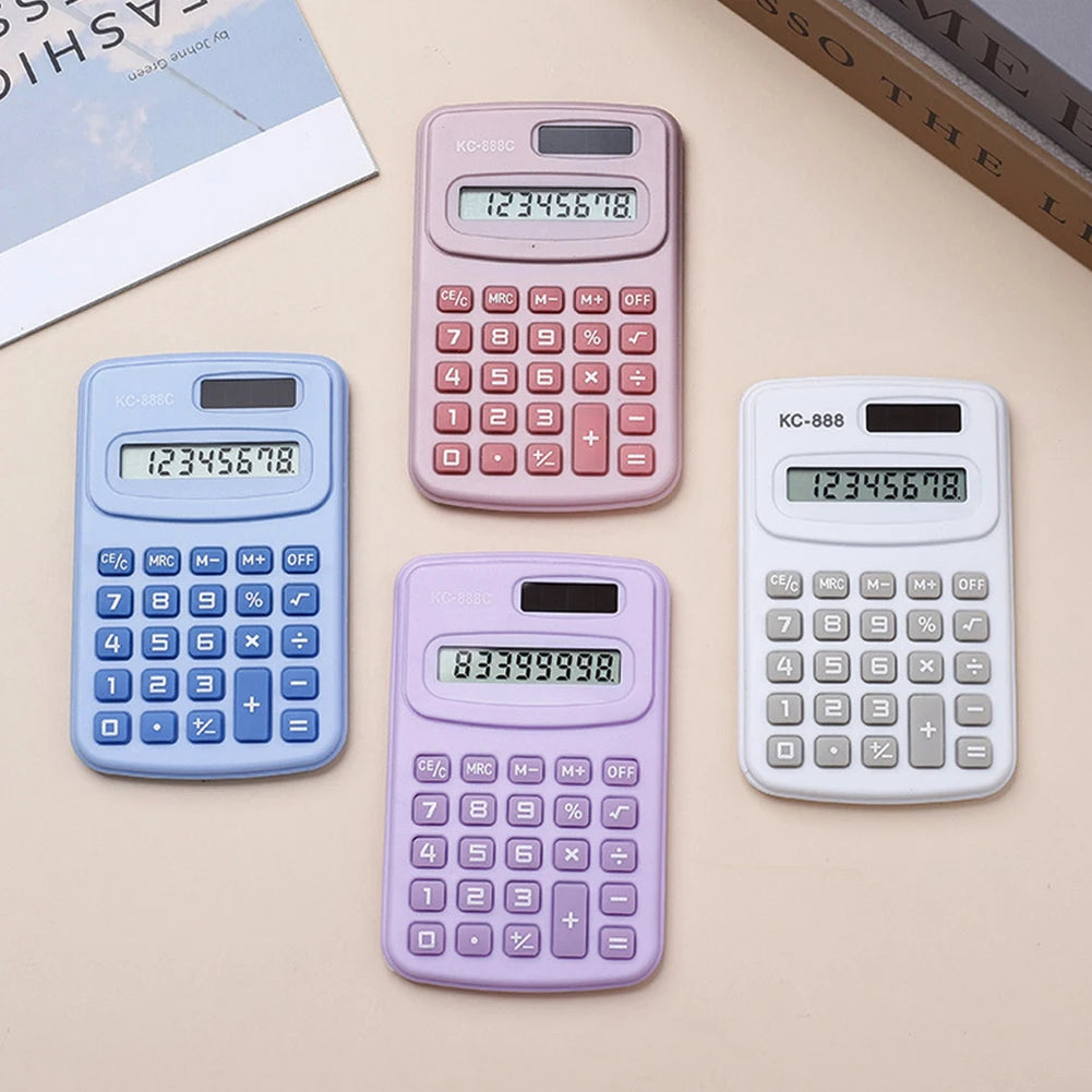 Portable Mini Calculator – 8-Digit LED, Macaron Colors