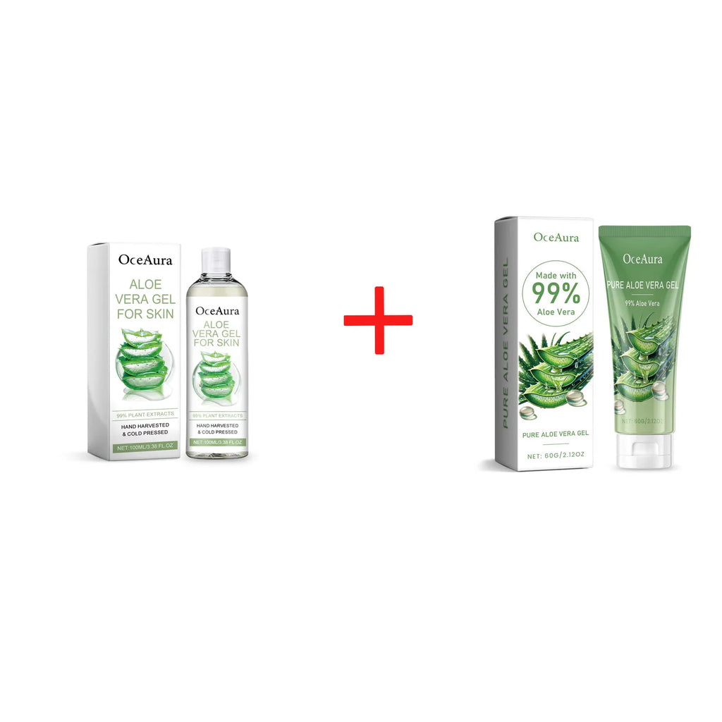 OceAura Aloe Vera Gel – Pore Shrinking, Oil Control & Acne Care Aloe Vera Face Gel Oasis Select C and D