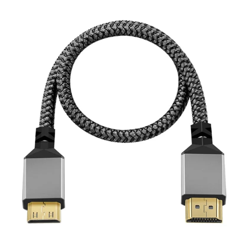 1M 2M 3M 5M 10M Nylon HDMI2.0 MINI HDMI To HDMI Cable MINIHDMI Male A Male 4K 60HZ HD 1080P Adapter Converter Wire TV Camera Oasis Select