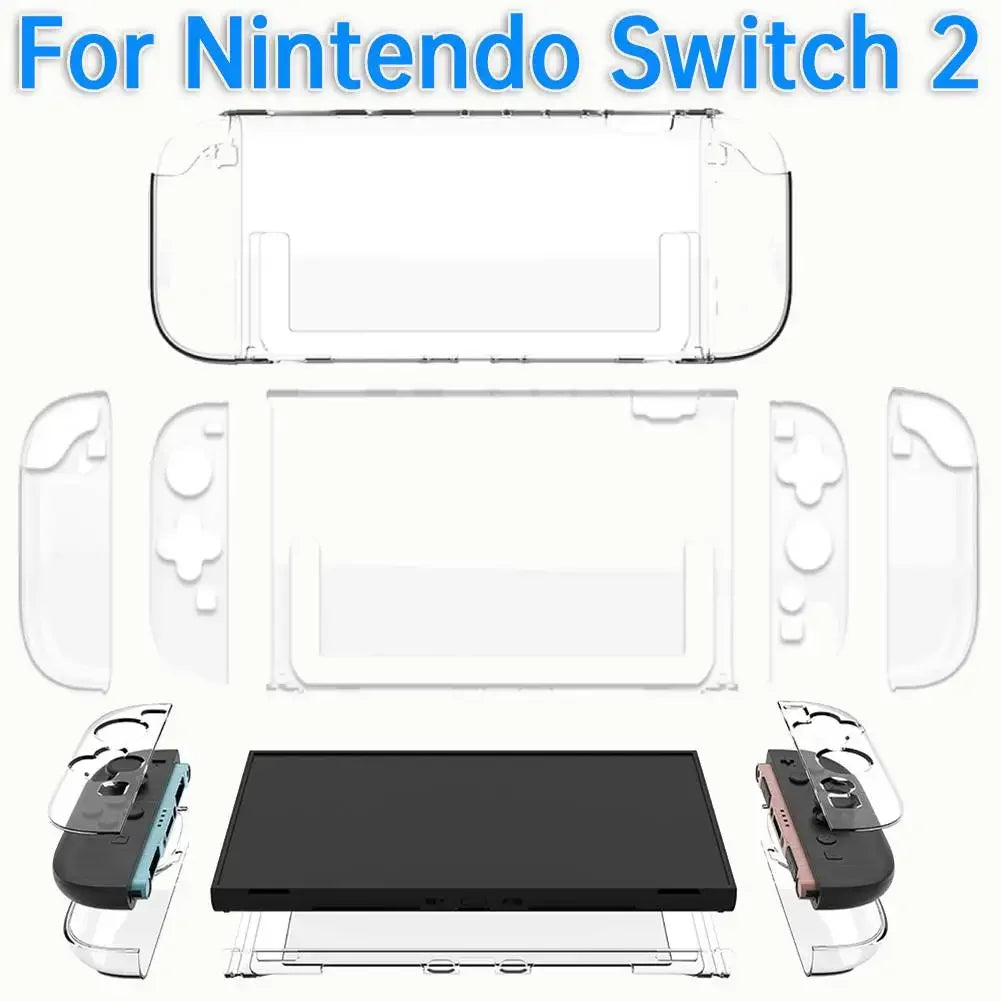 Clear Shockproof PC Protective Case for Nintendo Switch 2 Console Protective Case Oasis Select