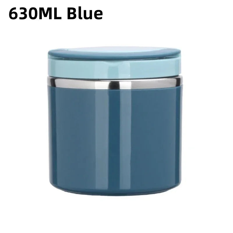 630/1000ml Insulated Food Jar, Stainless Steel Thermos Lunch Box, Heat Keeping Soup Container for School, Office Oasis Select Blue-630ml
