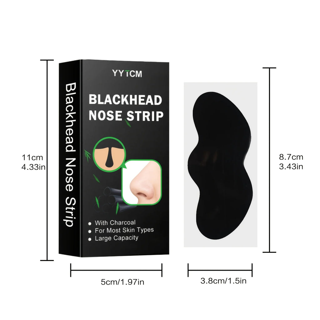 Bamboo Charcoal Blackhead Nose Strips, Strong Adsorption and Cleansing, Gentle on the Skin, Blackhead Nose Strips, Suitable for Both Men and Women, 30 Pieces/Box - 1 Box Oasis Select