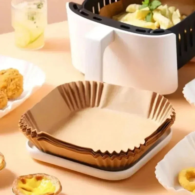 50 PCS Air Fryer Blotting Paper, Baking Blotting Paper, Food Grade Leakproof Non-Stick Food Pad, Thickened Silicone Paper Pad Oasis Select