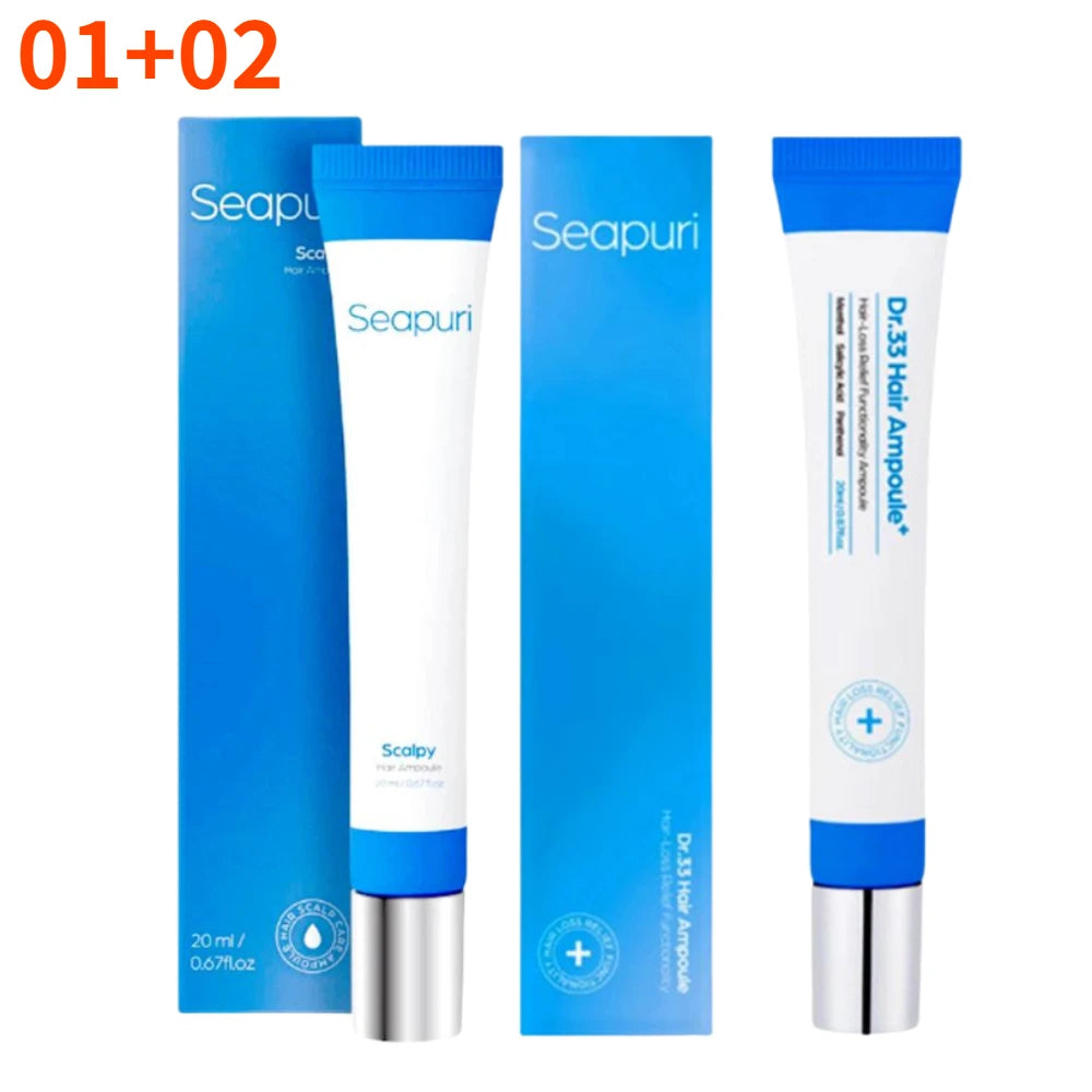 Seapuri Scalphy Hair Essence Rollerball Nourishing Anti-Frizz Hair Serum Refreshing Strengthening Hair Essence Scalp Treatment Oasis Select 01 02