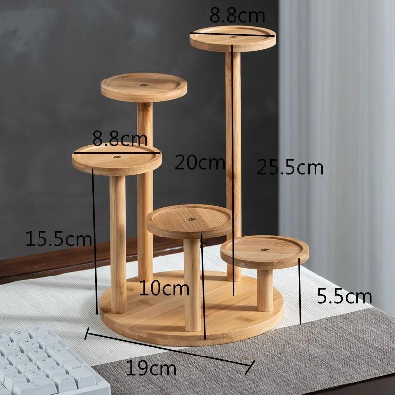 3-Layer Bamboo Desktop Shelf | Plant & Décor Storage Rack