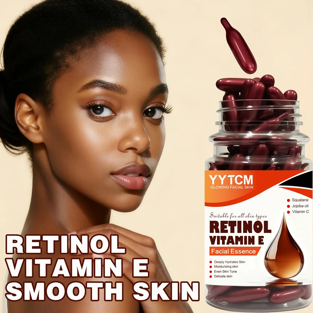 Retinol Vitamin E Capsule Essence – Hydrates, Firms & Brightens Face Capsule Serum Oasis Select