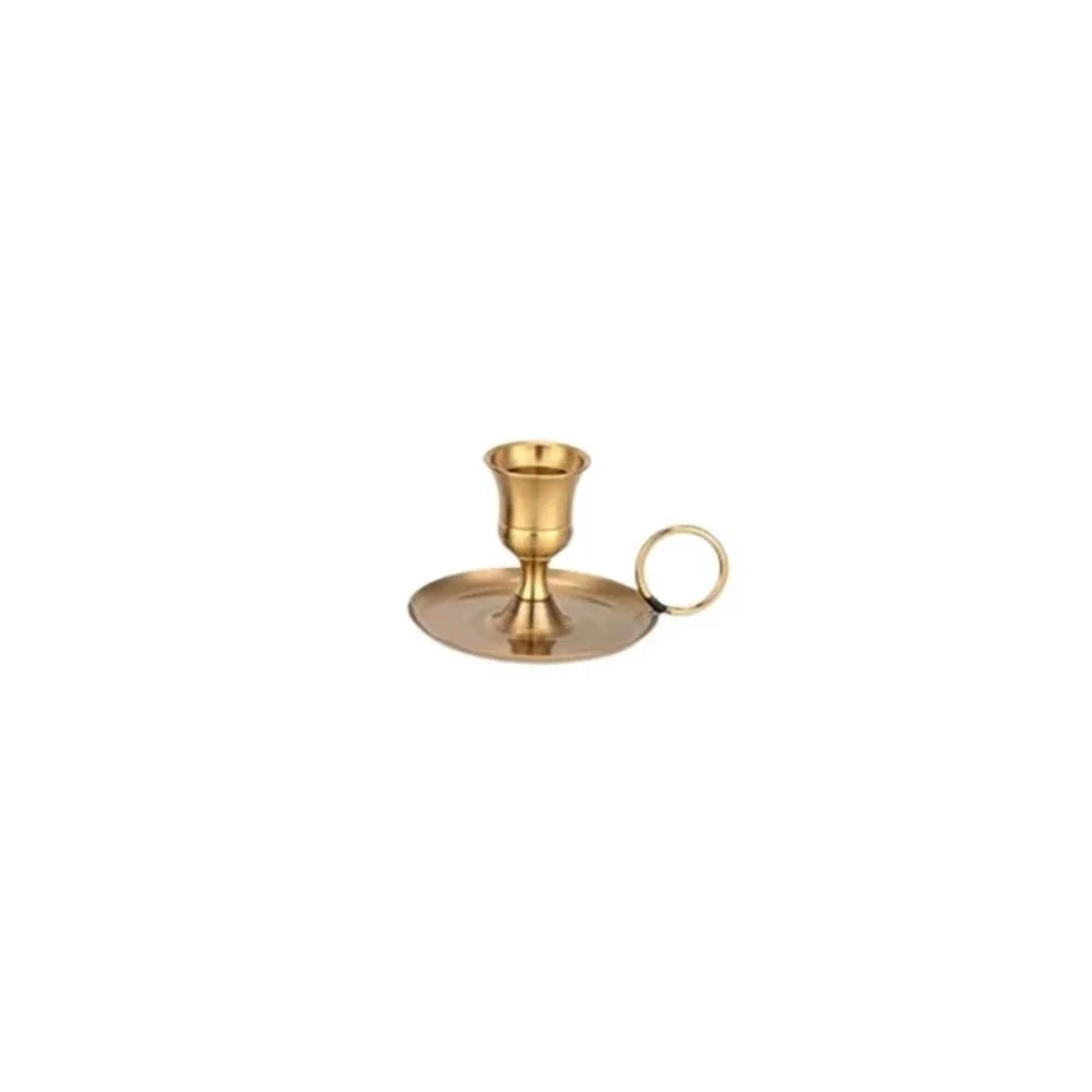 Retro Metal Candle Holder European Style with Handle | Centerpiece