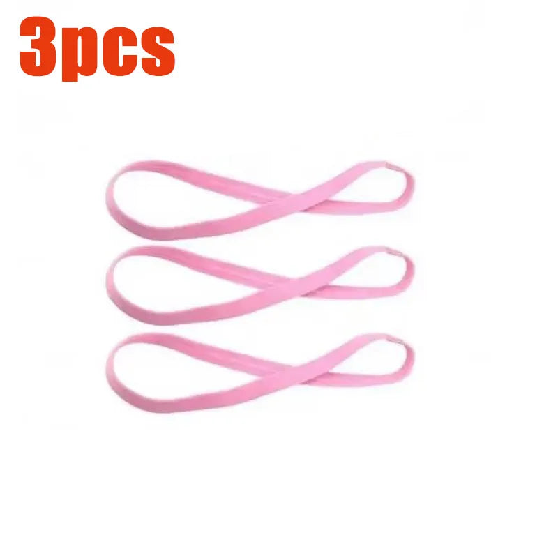 6/3Pieces Solid Thick Non-Slip Elastic Sports Outdoor Headbands Hair Headbands Exercise Hair Bands Sweatbands for Women for Men Oasis Select 3pcs pink