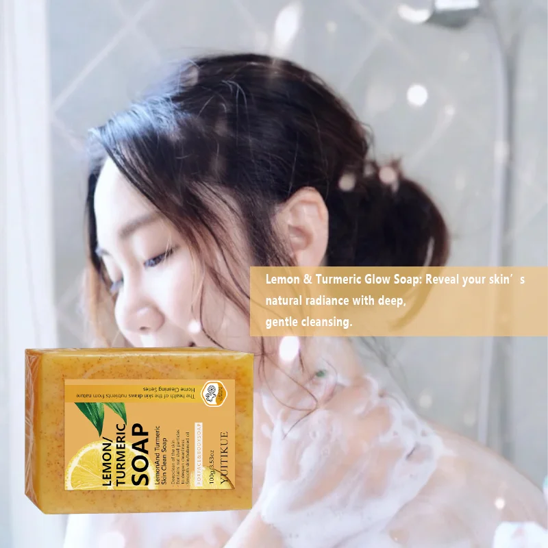 YUITIKUE Lemon Turmeric Glow Soap – Brighten & Exfoliate 100g