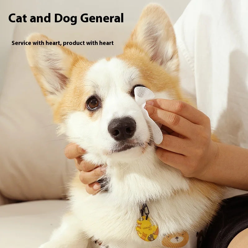 200-piece Canned Portable Pet Wet Wipes for Cats and Dogs, One-time Eye Cleaning Product for Improving Tear Stains and Eye Dirt Oasis Select