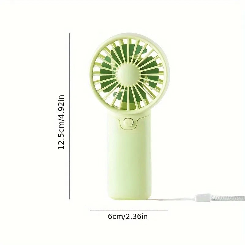 Mini Portable Fan, Lightweight Handheld Fan - Ideal for Office, Outdoor, Traveling (Requires AAA batteries, not included) Oasis Select green