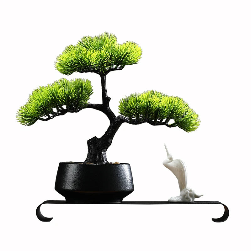 Artificial Flower Bonsai Fake Tree Red Maple Pot Office Vase Decoration Desk Decoration Home Decor Oasis Select