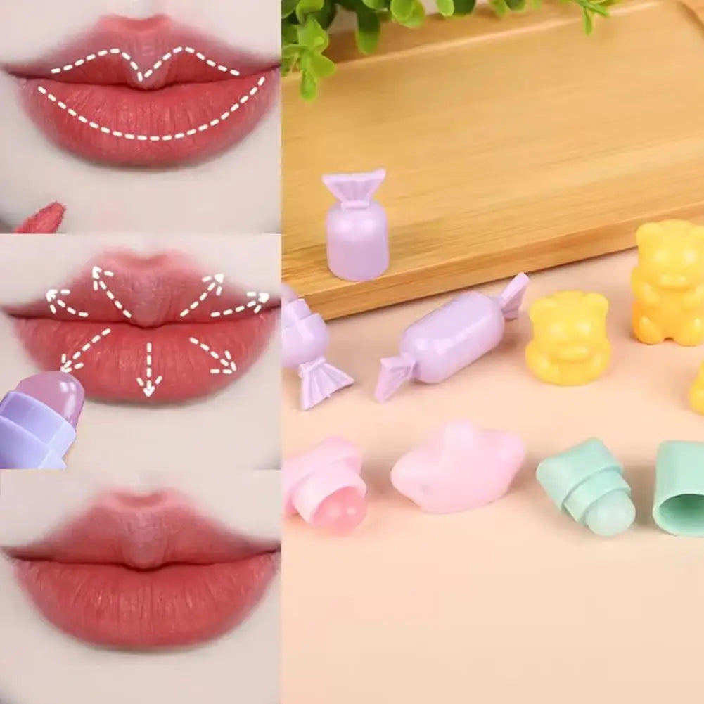Cute Bear Mini Silicone Lip Brush – Angled Concealer & Gloss Silicone Lip Brush Oasis Select