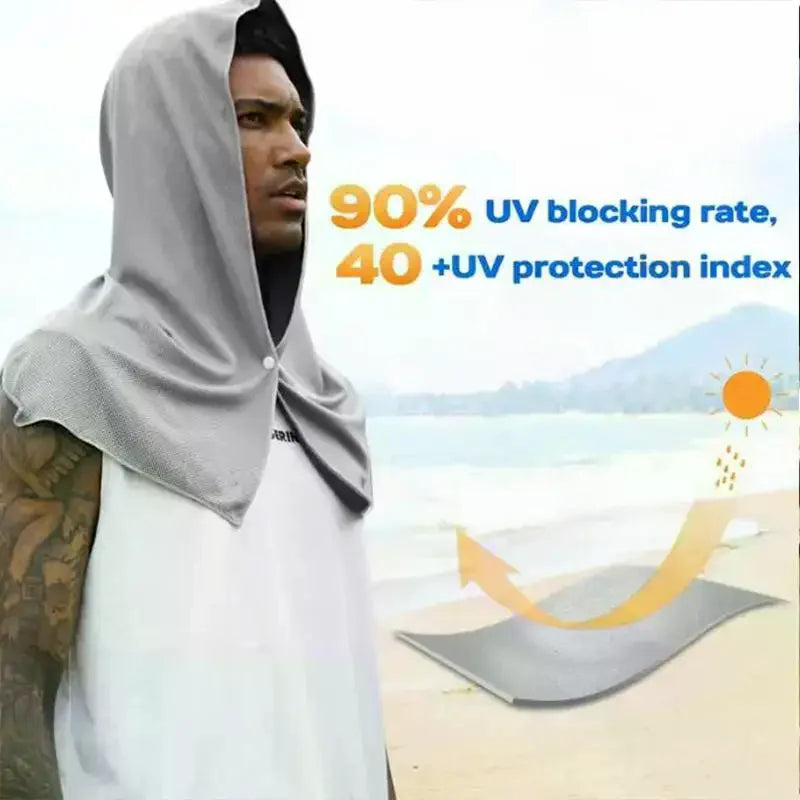 Quick Dry Cooling Sun Protection Hood Women Breathable Mesh Neck Face Outdoor Sports Sunshade Scarf Hat Oasis Select