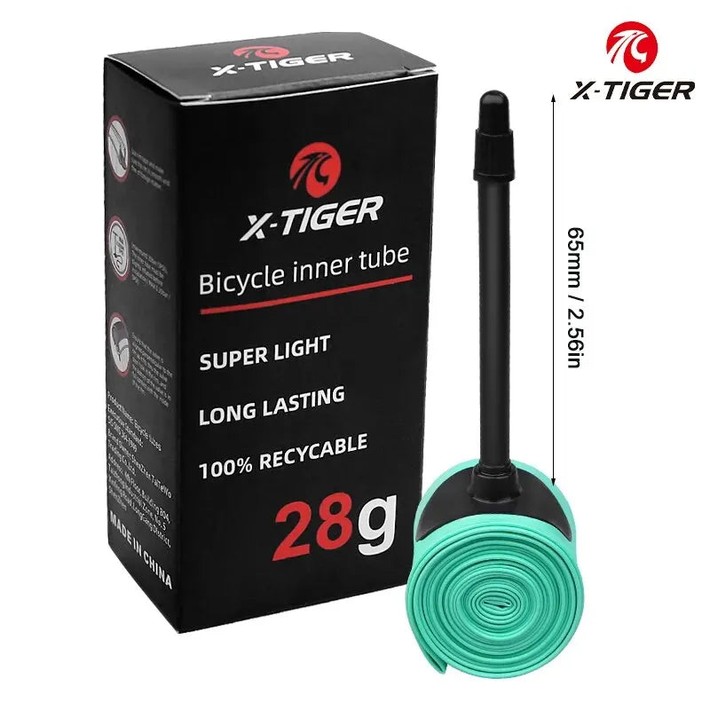 X-TIGER 2024 New Ultralight Bike Inner Tube 18-32C Road MTB Bicycle TPU Tire 700C 45/65/85mm Length French Valve Bike Light Tube Oasis Select 65mm