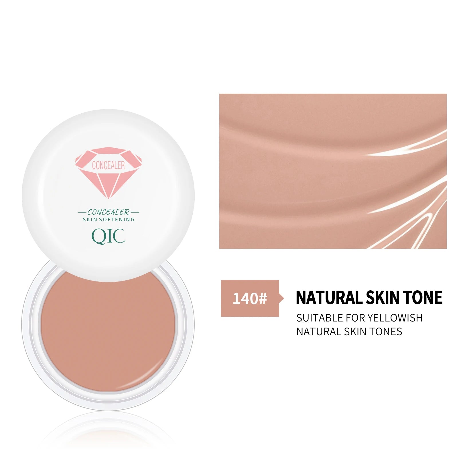 QIC High Coverage Waterproof Concealer Cream – All Skin Types