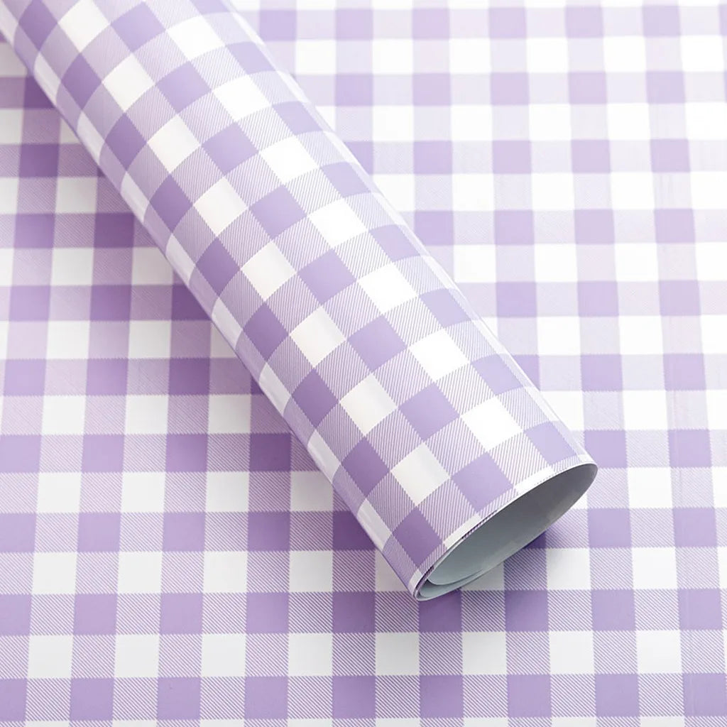 Waterproof Gingham Wrapping Paper 58x58cm | 20 Sheets Floral Gift