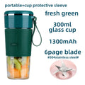 Portable Juicer Usb Rechargeable Wireless Mini Smoothie Blender Mixer Fruit Juice Maker Electric Juicer Machine Glass Cup Oasis Select K10 green 6 Leaf