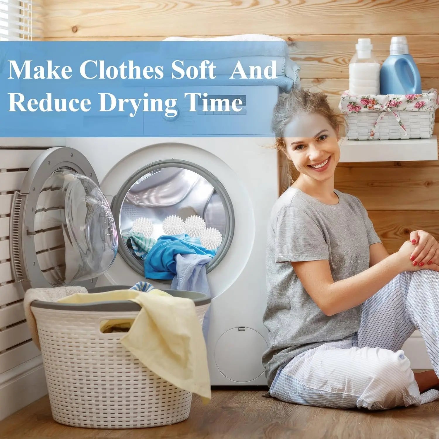 3/6/9 PCS Reusable Laundry Washing Balls for Front Loaders – 3D Design Boosts Cleaning, Reduces Detergent Use, PVC (White) Oasis Select