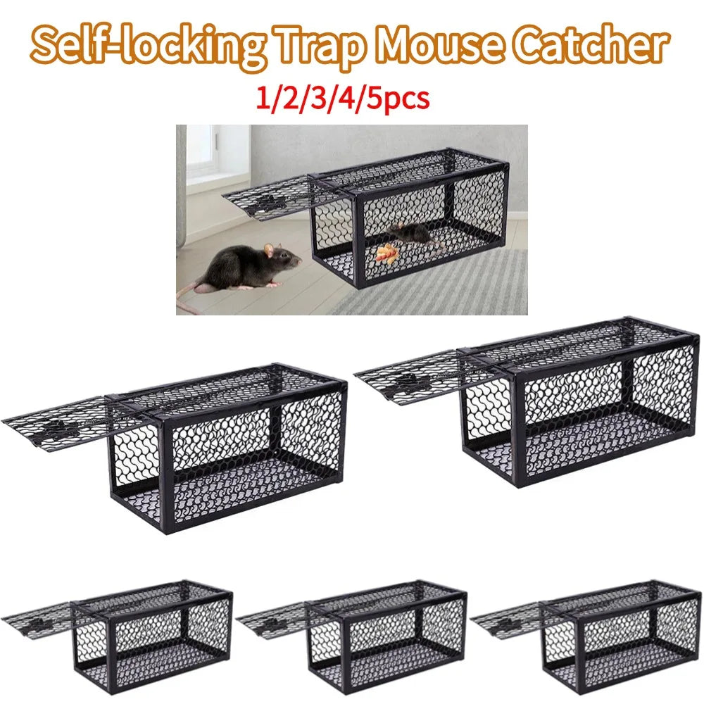 Household Metal Mousetrap Self-locking Mousetrap Safe Firm Iron Net Household Mouse Catcher Indoor Outdoor Rat Trap Rat Cage Oasis Select