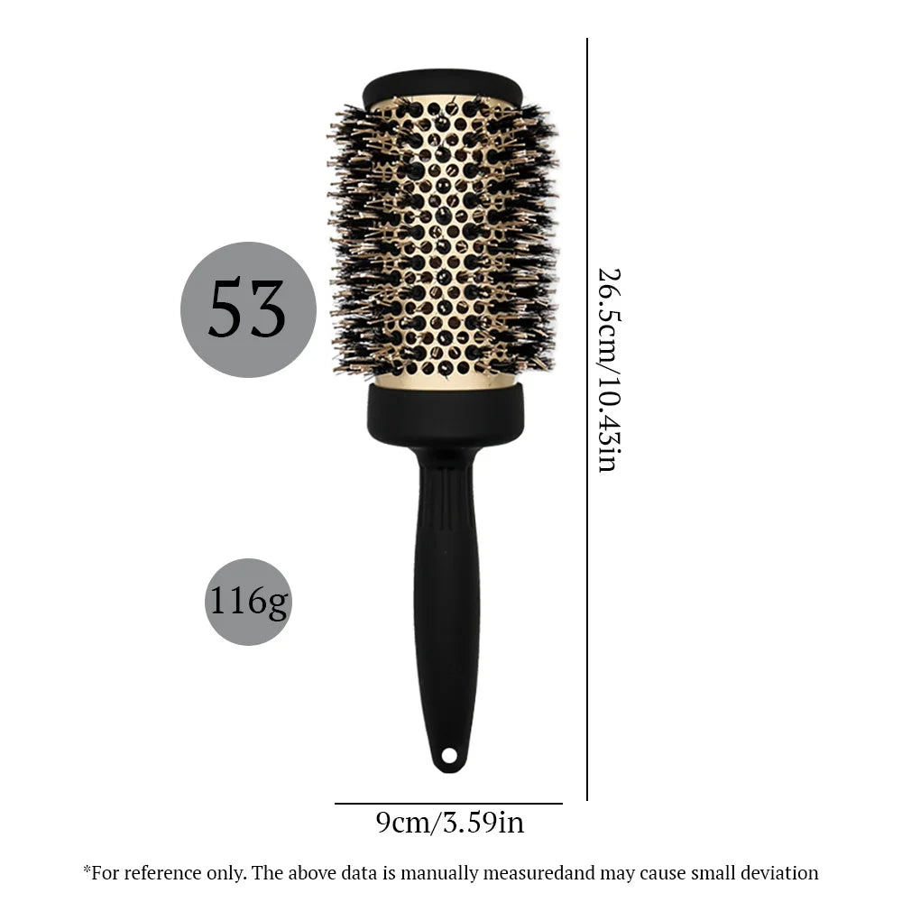 Hair Brush Comb Professional High Temperature Resistant Ceramic Iron Round Comb 5 Sizes For Blow Dry Salon Styling Tools Oasis Select LG01-53