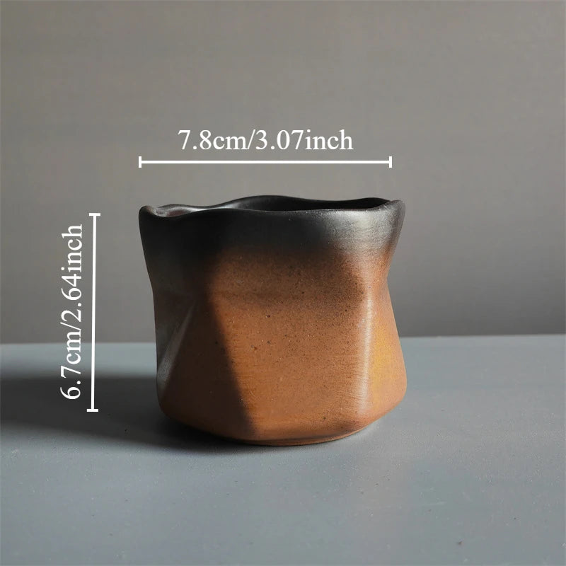Kiln Turned Coffee Cup Kiln Turned Small Cup Kung Fu Tea Bowl Retro Ceramic Tea Cup Hot Sale Stoneware Master Cup Oasis Select Yellow 170ml
