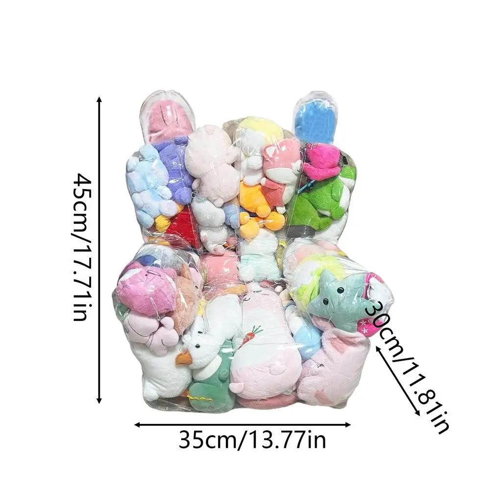 Bean Bag Stuffed Animal Storage Plush Toys Organizer Chair for Kids Organizer Large for Living Room Dorm Bedroom Playroom Oasis Select A