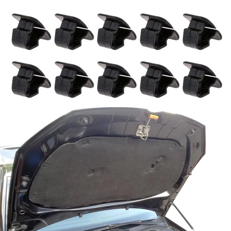 10/20/40/60pcs Car Hood Soundproof Cotton Clip Black Cotton Clip Car Exterior For VW Polo Tiguan Passat Leon 2 Skoda Octavia 2 Oasis Select